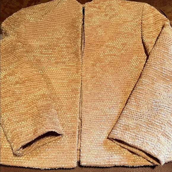 Josephine Chaus Gold Textured Wool Jacket - Picture 5 of 16